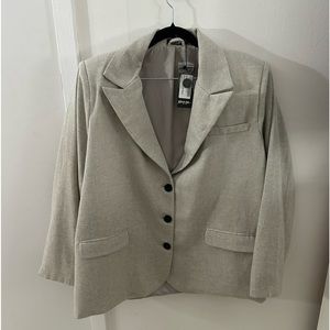 Nasty Gal Grey Tailored Blazer - Size 10 - NEW WITH TAGS